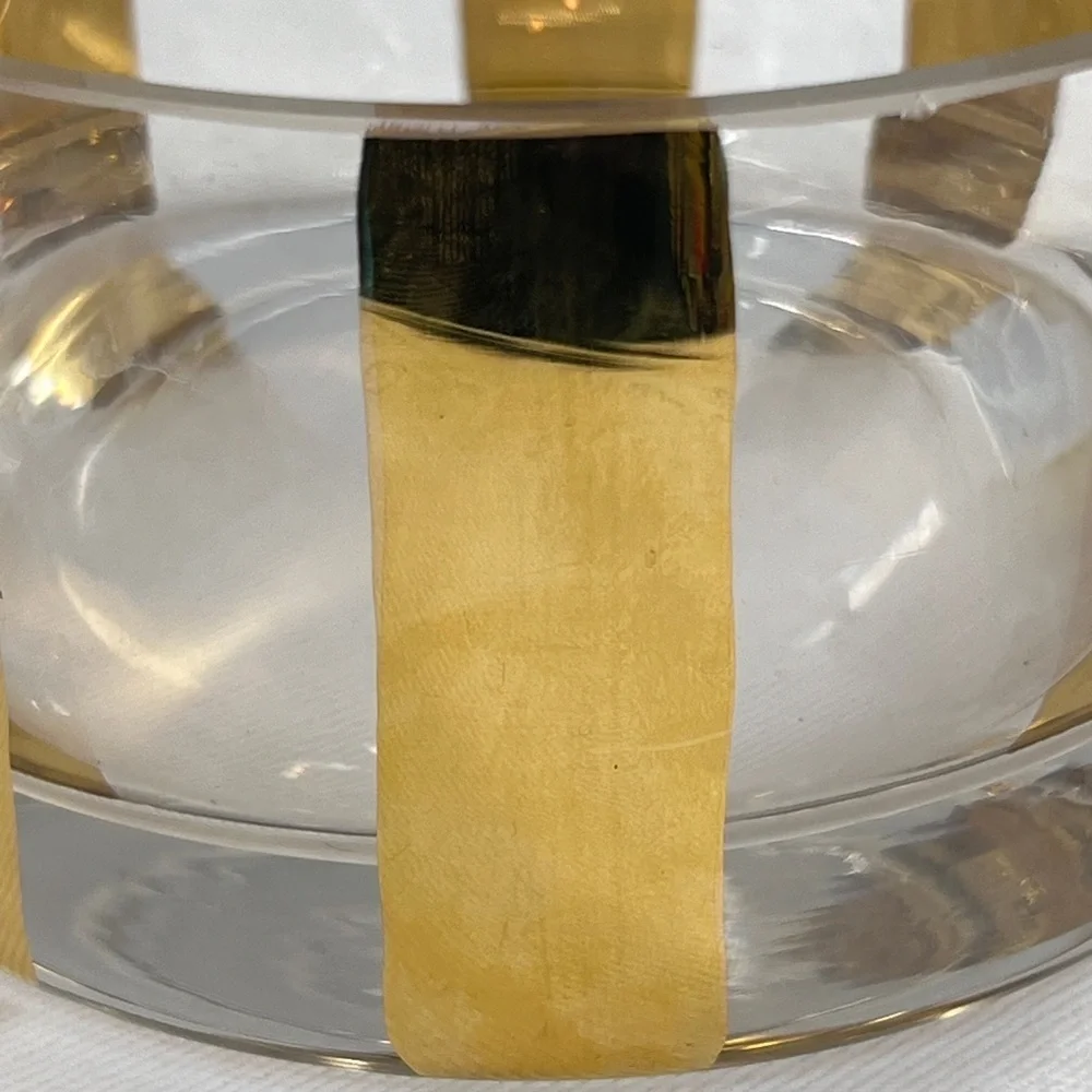 Marc Blackwell New York Decorative gold trim and glass bowl